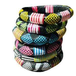 African Embroidered Bracelet. Benefits Charity